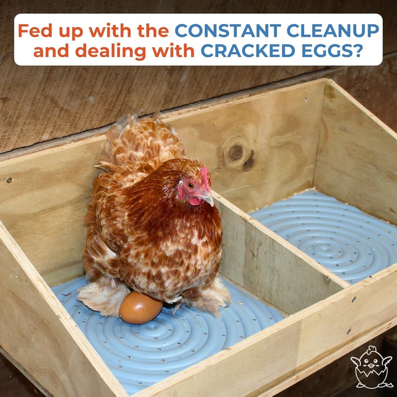 Lil'Clucker Washable Chicken Nesting Pads for Laying Eggs Nesting Pads for Chicken Coop Nesting Chickens Durable Chicken Bedding for Coop, Poultry Nest Box Pads for Chickens (Gray, 4-Pack) - Image 4
